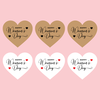 Combo 12 thẻ giấy Happy women's day hình trái tim-mix 2 màu nâu và trắng (Q9016)  (kt 7cm x8cm).