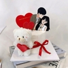 Gấu bông size 12cm (không gồm khăn và mũ)-MÀU TRắng.