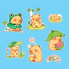 Combo 2 set giấy- capybara  đội lá sen9865.