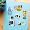 10 set giấy bóng đá - Messi áo xanh trắng.