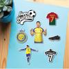 10 set giấy bóng đá - Ronaldo áo vàng.