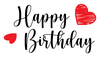 Set 30 chữ giấy -happy birthday 2 TẦNG gắn 2 trái tim đỏ kt khoảng 10cm.