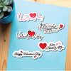 Set 50 chữ giấy - Valentine's day mix mẫu size 12-14cm.