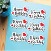 Set 80 chữ giấy -chúc mừng sinh nhật 2 tầng gắn 2 trái tim đỏ (kt nhỏ 5.5cm).