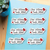 Set 80 chữ giấy -chúc mừng sinh nhật 2 tầng gắn 2 trái tim đỏ (kt nhỏ 5.5cm).