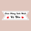 Set 60 bảng giấy-HPBD Vợ yêu (bao gồm que cắm).