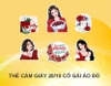 10 set giấy Women's day -  cô gái áo đỏ CT.