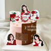 10 set giấy Women's day -  cô gái áo đỏ CT.