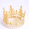 Vương miện đại tròn nhựa - vàng  (đk 12cm)