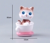 Mèo nhựa ngồi cốc-HỒNG ĐẤT.