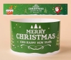 Set 10 thành bánh giấy chủ đề NOEL -màu xanh lá (ông già noel cầm hộp quà)10cmx55cm.