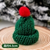 Set cắm Noel vải-5 mũ màu Xanh.