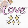 Set cắm xốp-Chữ LOVE hồng và ngôi sao vàng.