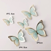 Set 5 bướm giấy ép nhũ đẹp - XANH NGỌC.
