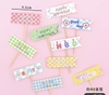 Set 60 cây cắm giấy HPBD hình chữ nhật họa tiết caro sắc màu (mẫu 2).