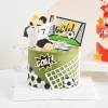 Combo 2 set giấy - cầu thủ bóng đá quỳ gối ăn mừng.