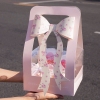 Set 10 hộp cupcake quai xách và nơ-HỒNG.