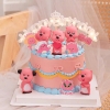 Bộ 6 tượng nhựa Loopy hồng.