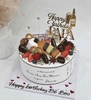 Set 10 mica HPBD PAPA gắn chai rượu-màu vàng.