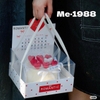 Set 10 hộp ROMANTIC nắp mica 1 ngăn màu TRẮNG CHẤM BI kèm tờ bìa lịch di động (in màu phủ bóng, đế bồi 2 lớp) kt 18x18x14cm.