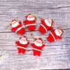 Set 6 tượng ông già noel vải -màu đỏ (kt 5cm).