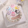 Set 10 tượng labubu nhựa dẻo mỏng mix màu kt 4.2cmx5cm9331.