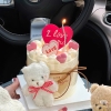 Gấu bông size 12cm (không gồm khăn và mũ)-MÀU TRắng.