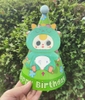 Set 10 mũ 3D cán bóng giấy đẹp kt dk 13cmx cao 20cm - Babythree xanh lá.m12