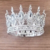 Vương miện BẠC đính đá TRẮNG (đk 8.2cm x cao 4.5cm).