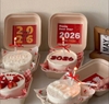 Set 50 thẻ giấy decal (dán được) - happy new year 2026 mix 4 mẫu (kt 8.5cm x 8.5cm).