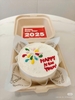 Set 50 thẻ giấy decal (dán được) - happy new year 2026 mix 4 mẫu (kt 8.5cm x 8.5cm).