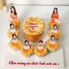 Set 50 thẻ giấy có chân cắm-bé GÁI học bài (tết tóc 2 bên) (CHÚ Ý SET 50).