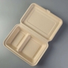 Set 50 hộp bã mía 2 NGĂN - màu nâu kt 24x16.5x6.3cm.