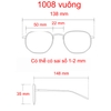 [ Nhiều màu ] Gọng mắt kính vuông nhỏ nam nữ 1008