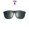 Kẹp kính râm vuông lớn phân cực Polarized có viền [ Tặng kèm hộp - có sẵn ]