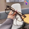 [Nhiều màu] Kính chống ánh sáng xanh vuông lớn nam nữ 83093