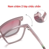 Kính chống ánh sáng xanh clip-on cận râm mắt mèo nam nữ 7704