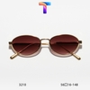 [ Nhiều màu ] Mắt kính râm mát tròn hợp kim nam nữ 3210