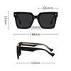 [Nhiều Màu] Kính râm mát phân cực Polarized vuông lớn nam nữ 9102