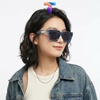 [ Nhiều màu ] Mắt kính râm mát vuông nam nữ chống tia UV 1186