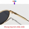 [ Nhiều màu ] Mắt kính râm mát tròn hợp kim nam nữ 3210