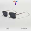 [ Nhiều màu ] Mắt kính râm mát vuông hợp kim nam nữ 3211