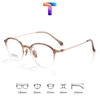 [Nhiều màu] Gọng mắt kính tròn nam nữ mạ Titanium 9108