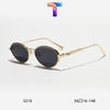 [ Nhiều màu ] Mắt kính râm mát tròn hợp kim nam nữ 3210