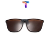 Kẹp kính râm vuông lớn phân cực Polarized có viền [ Tặng kèm hộp - có sẵn ]