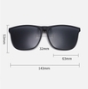 Kẹp kính râm vuông lớn phân cực Polarized có viền [ Tặng kèm hộp - có sẵn ]