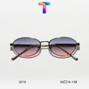 [ Nhiều màu ] Mắt kính râm mát tròn hợp kim nam nữ 3210