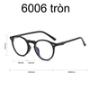 Kính chống ánh sáng xanh tròn nam nữ 6006