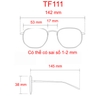 [ Nhiều màu ] Gọng mắt kính vuông nam nữ TF 111