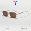 [ Nhiều màu ] Mắt kính râm mát vuông hợp kim nam nữ 3211